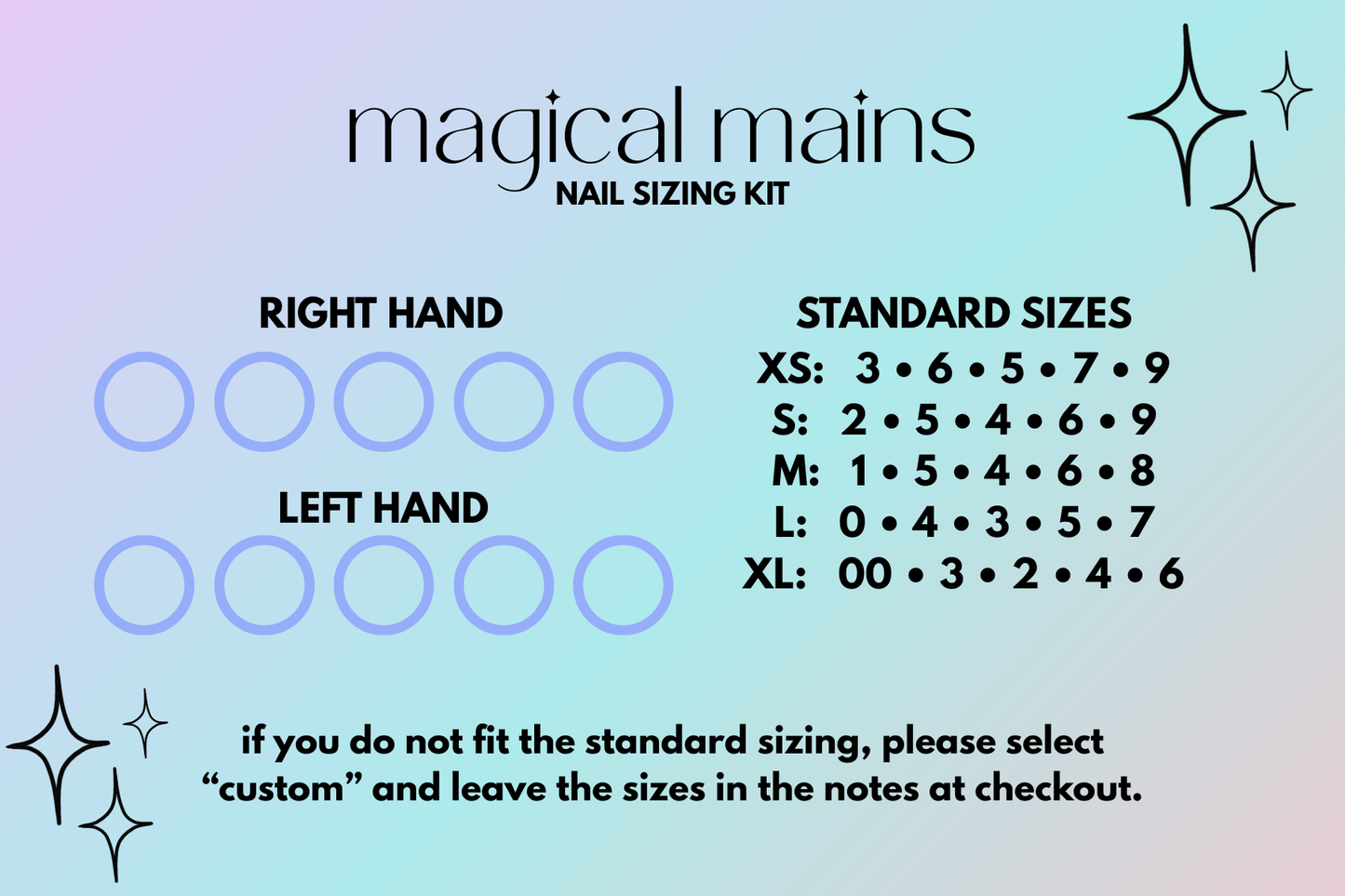 Magical Mains Sizing Kit