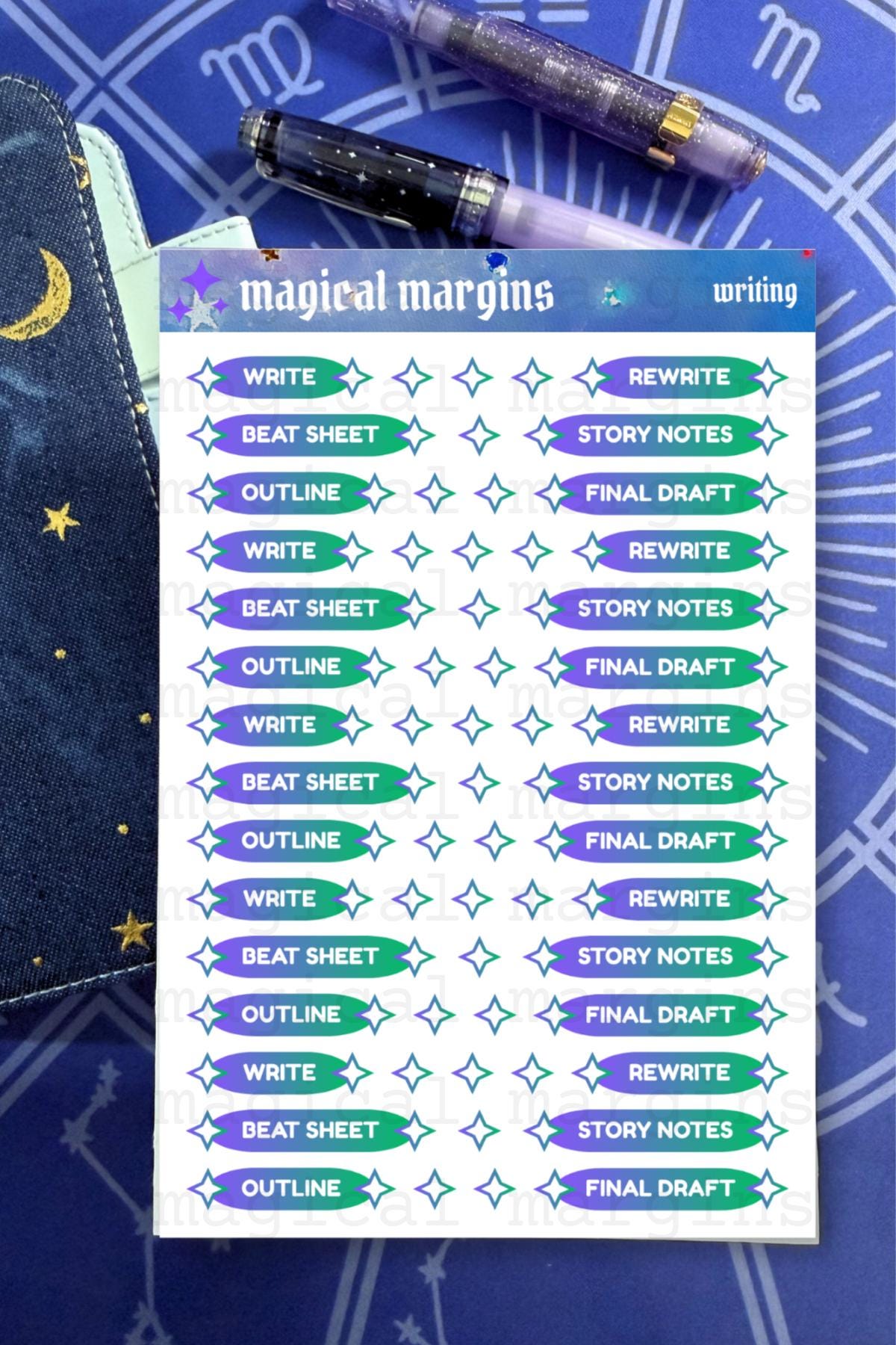 Writing Functional Planner Sticker Sheet