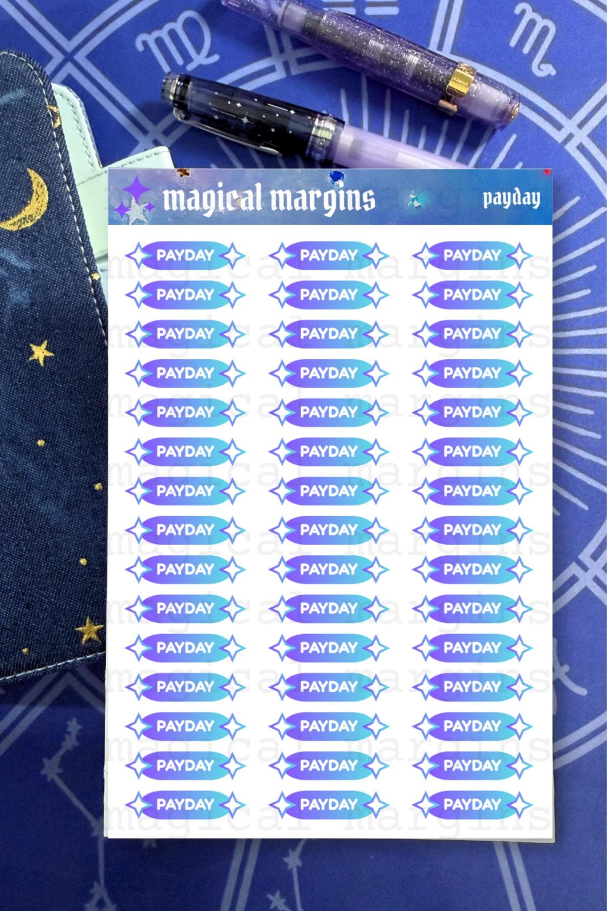 Payday Functional Planner Stickers