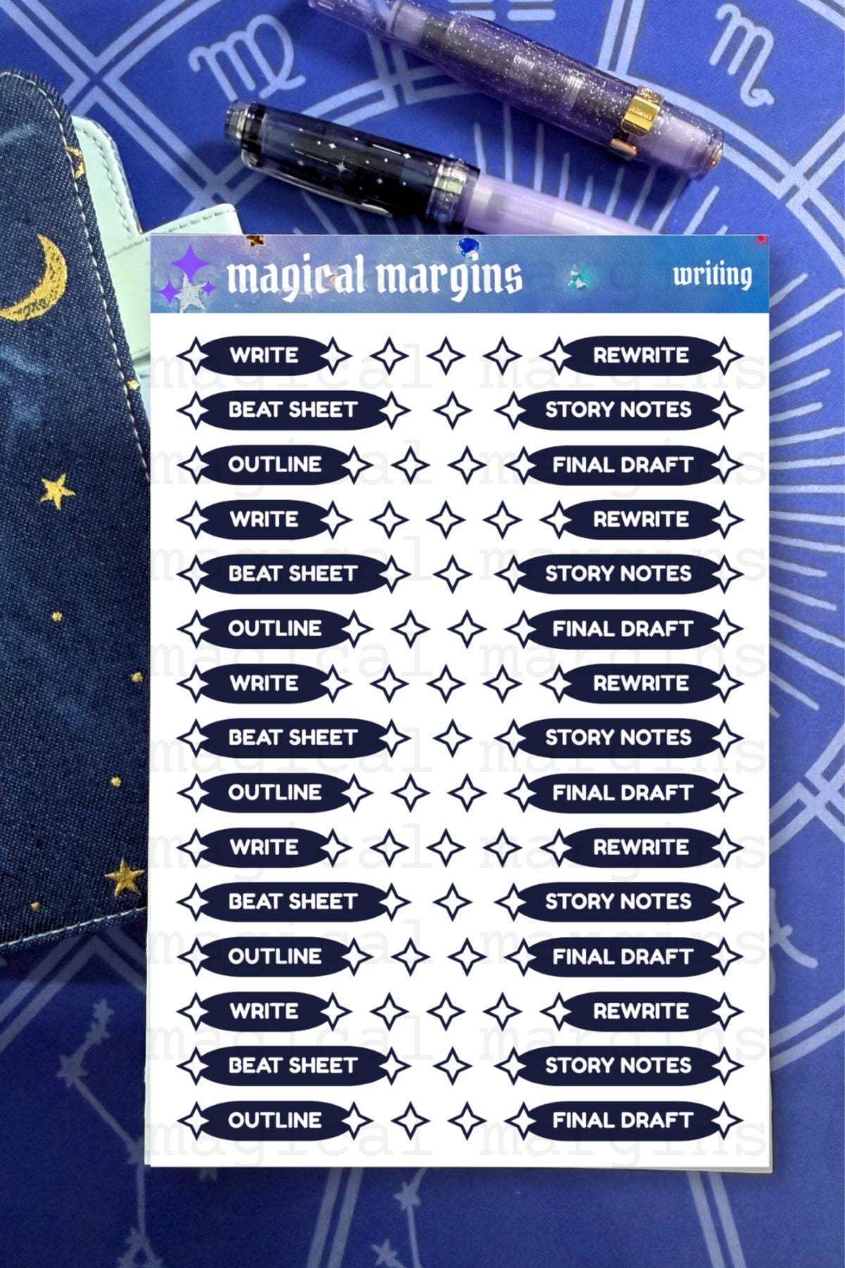 Writing Functional Planner Sticker Sheet