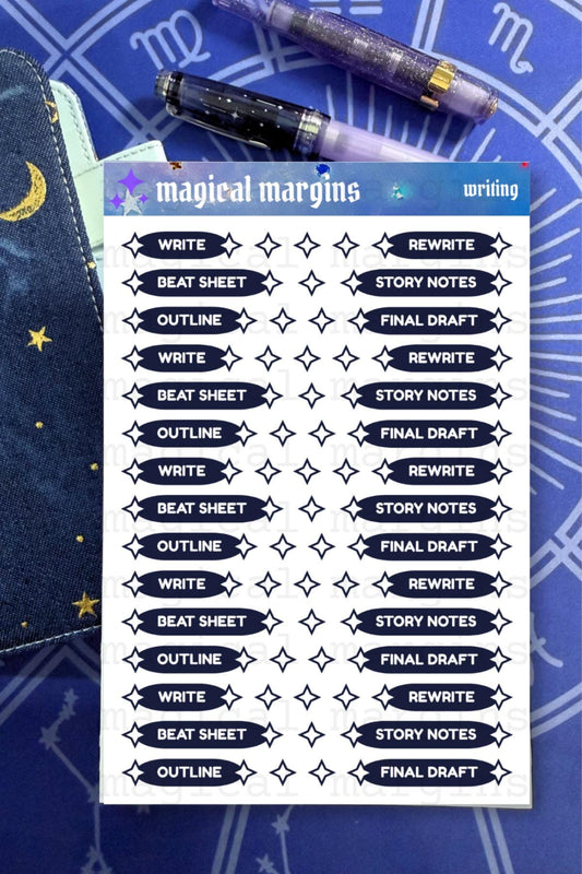 Writing Functional Planner Sticker Sheet