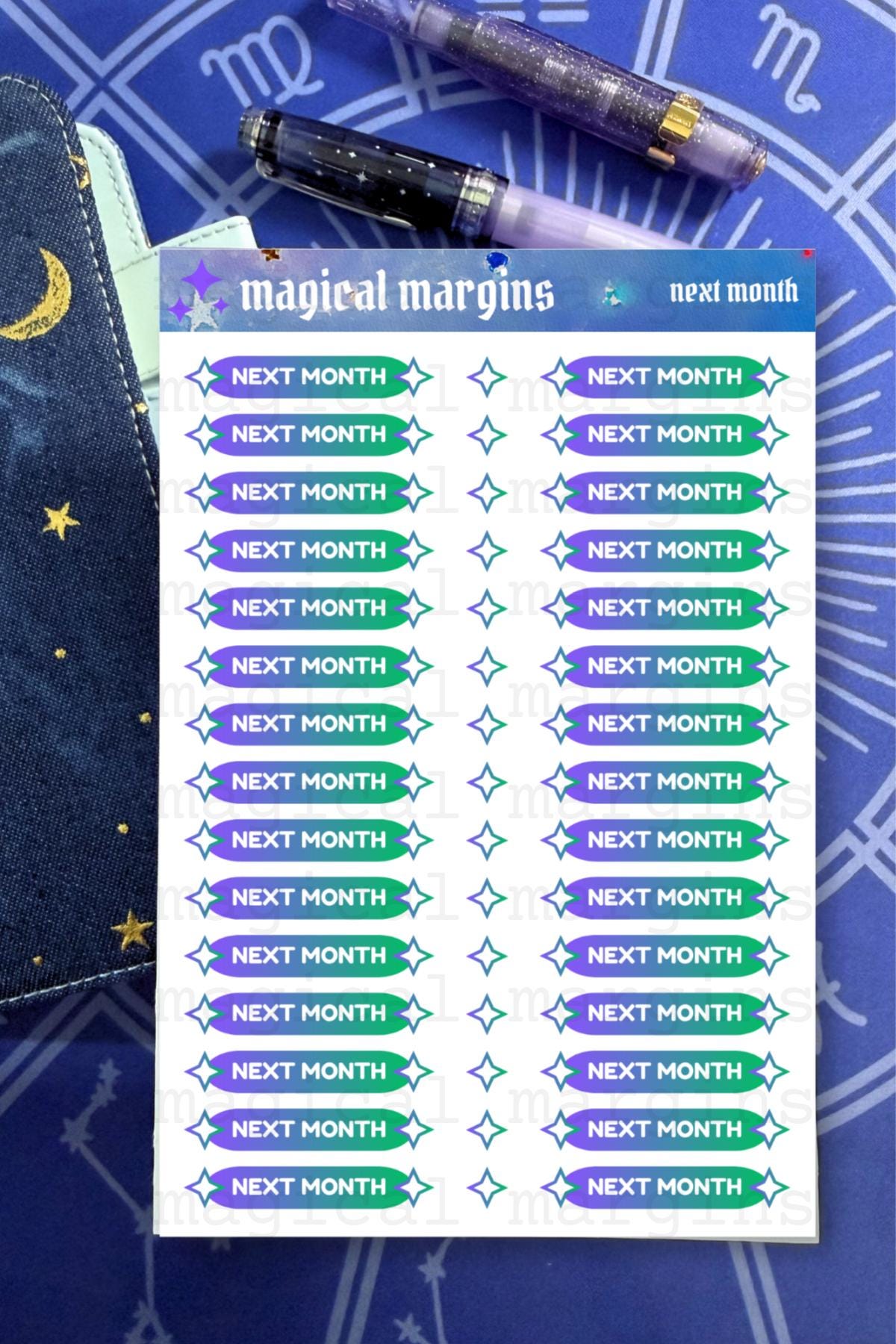 Next Month Functional Planner Sticker Sheet