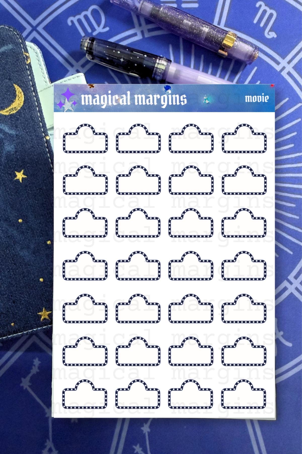 Movie Marquee Functional Planner Sticker Sheet