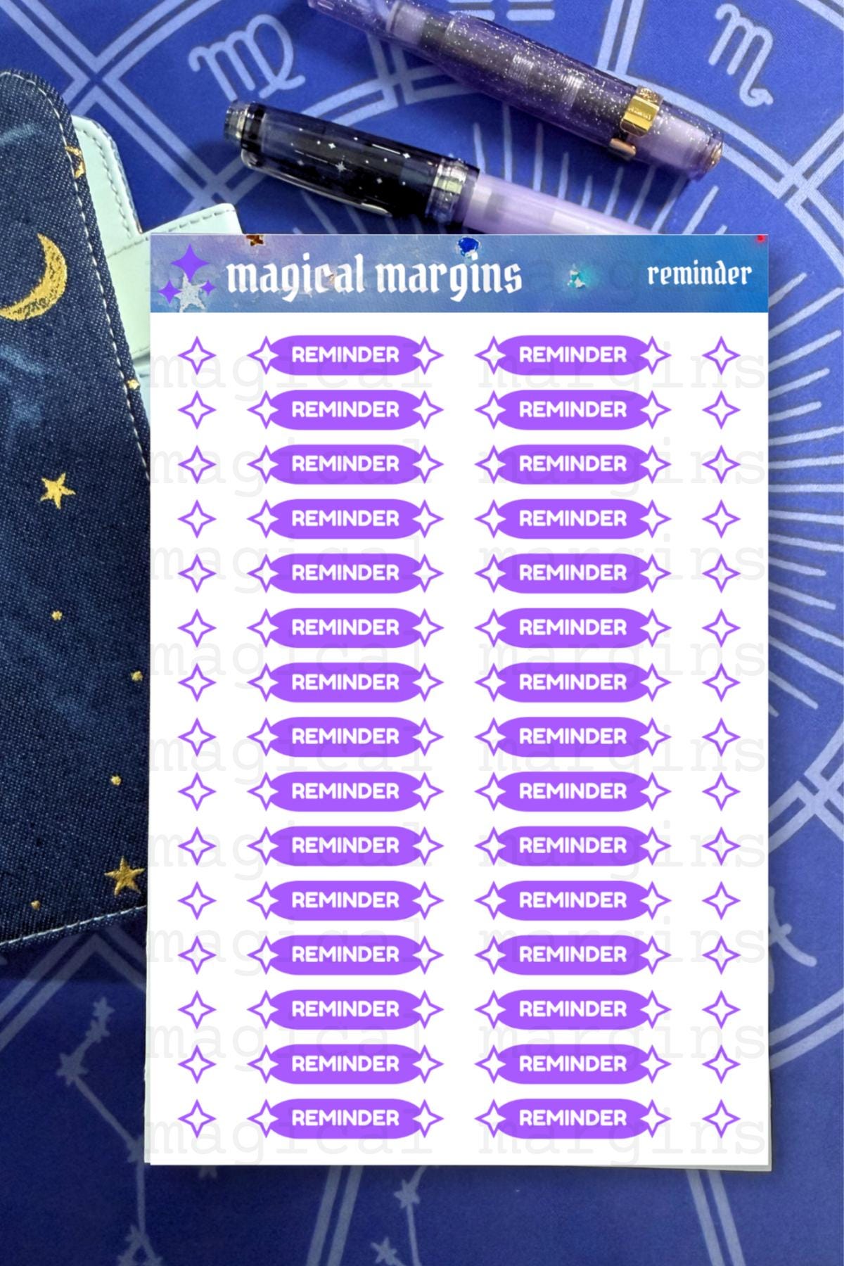 Reminder Functional Planner Sticker Sheet