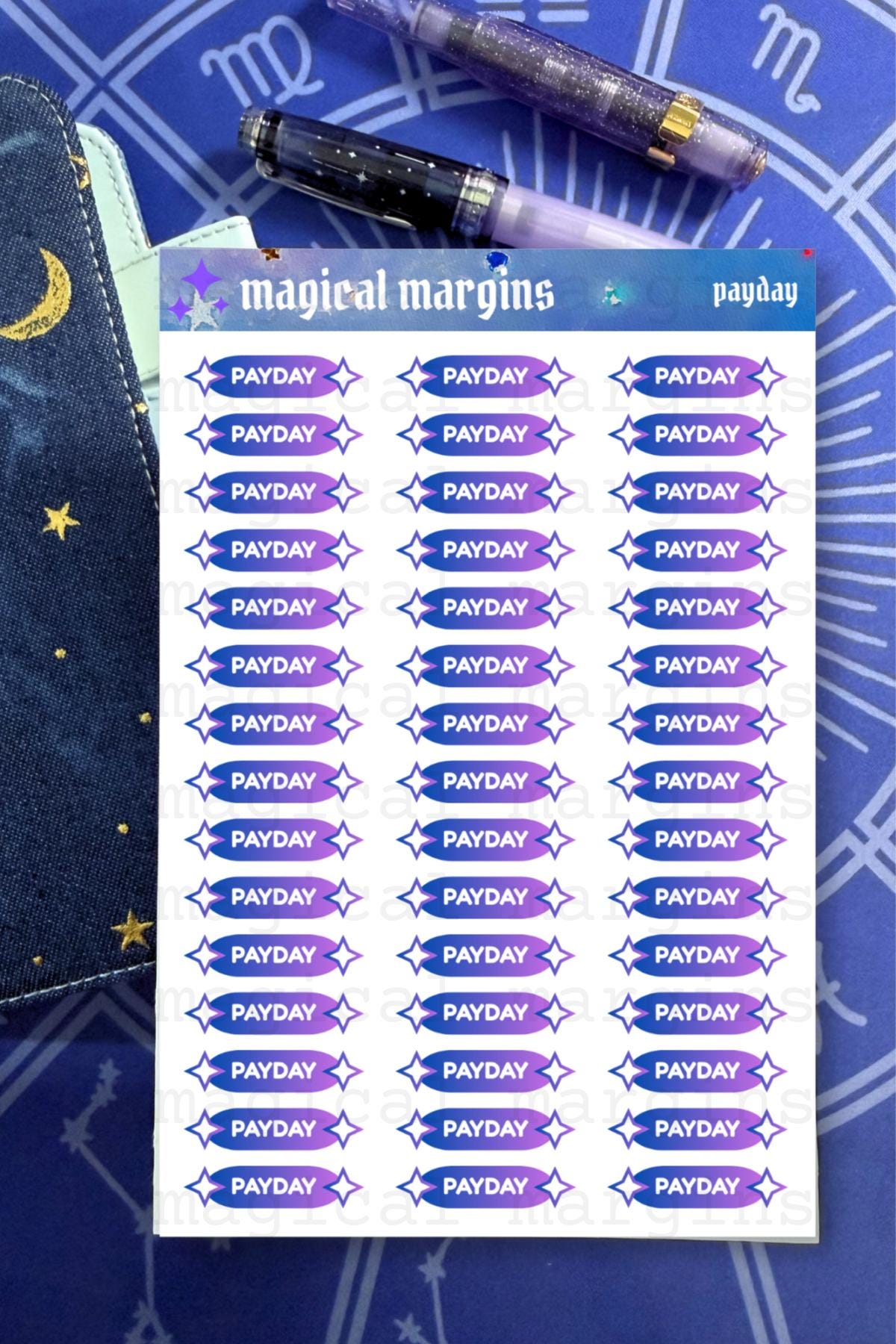 Payday Functional Planner Stickers