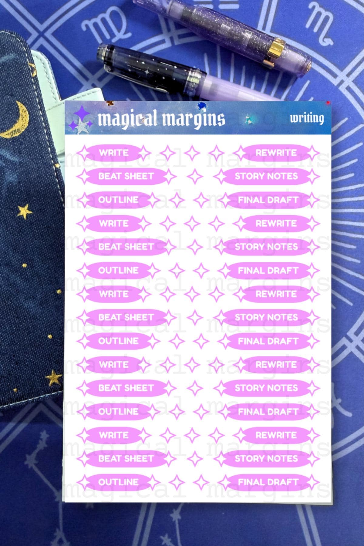 Writing Functional Planner Sticker Sheet