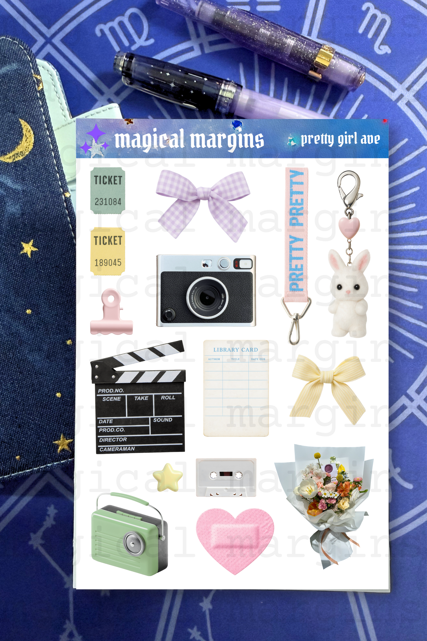 Pretty Girl Ave Decorative Sticker Sheet