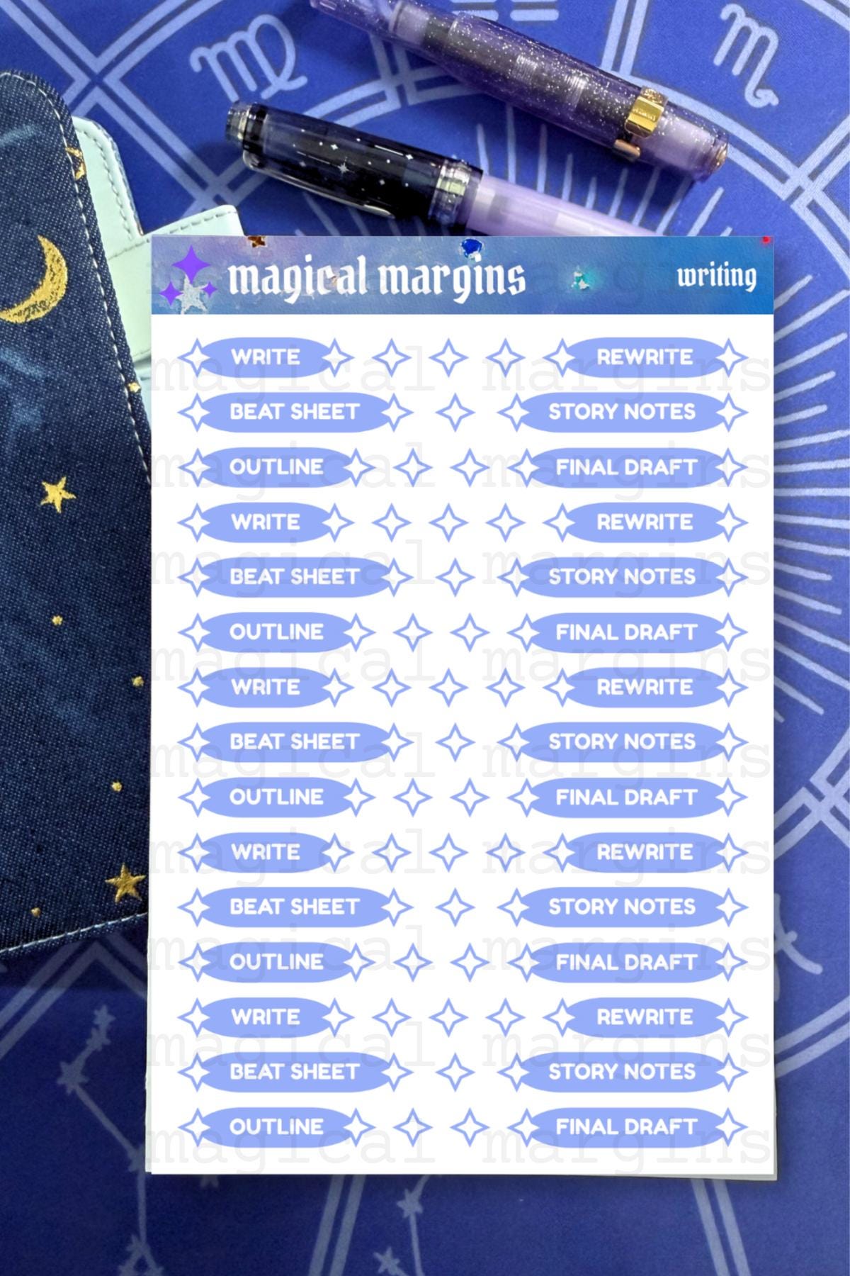 Writing Functional Planner Sticker Sheet