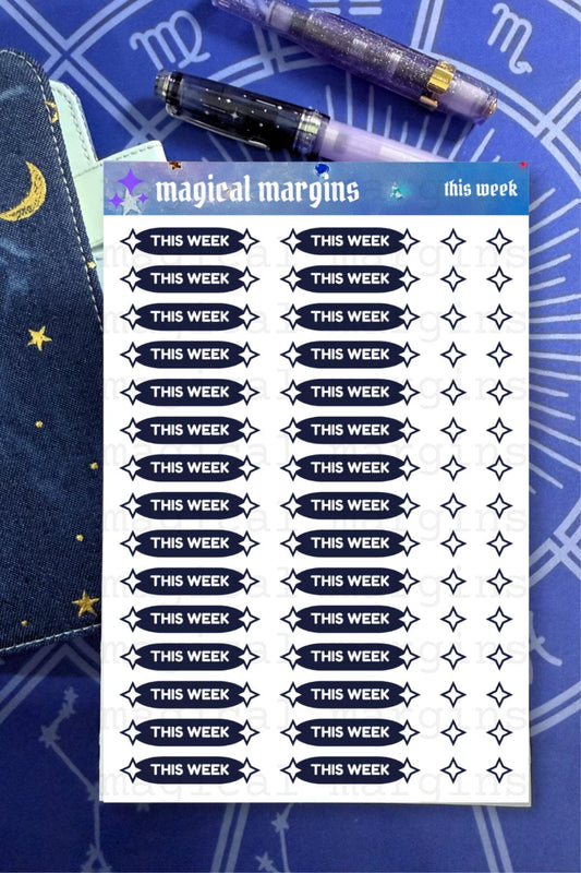 This Week Functional Planner Sticker Sheet