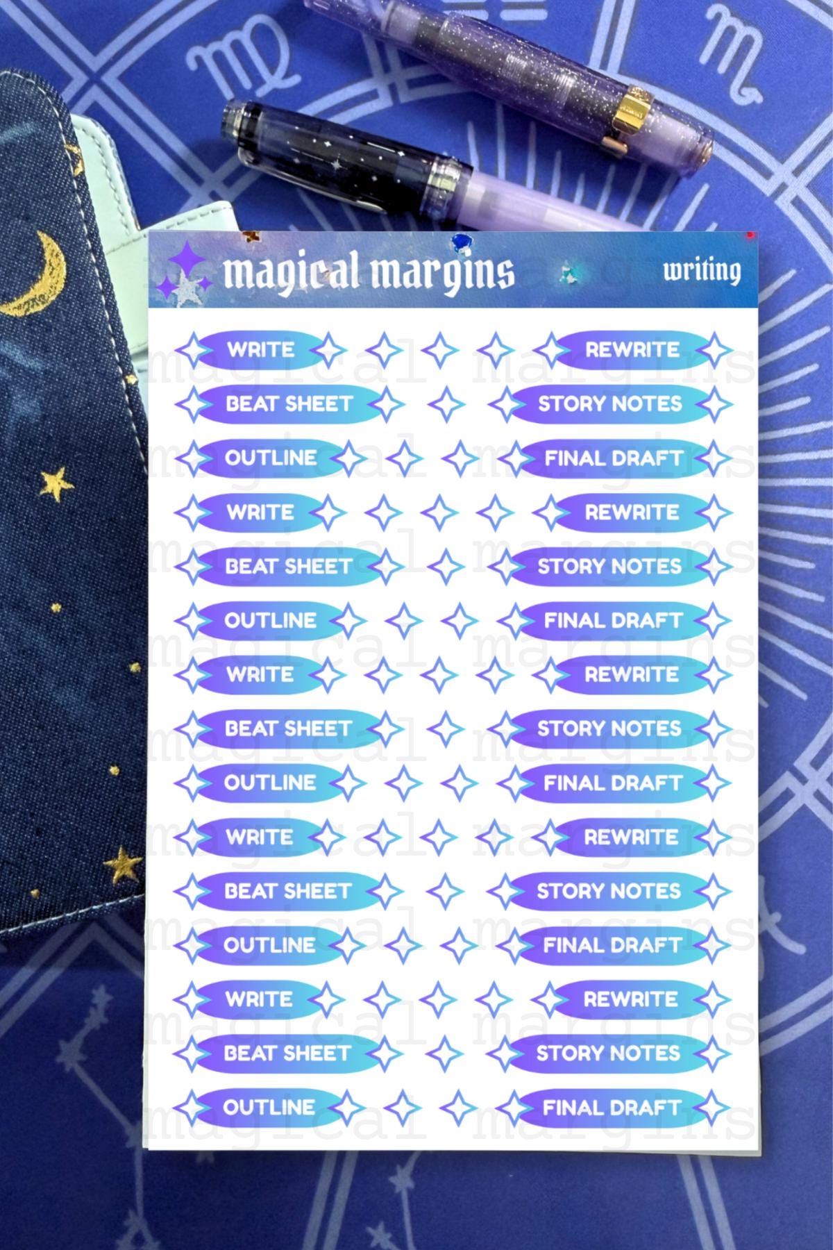 Writing Functional Planner Sticker Sheet