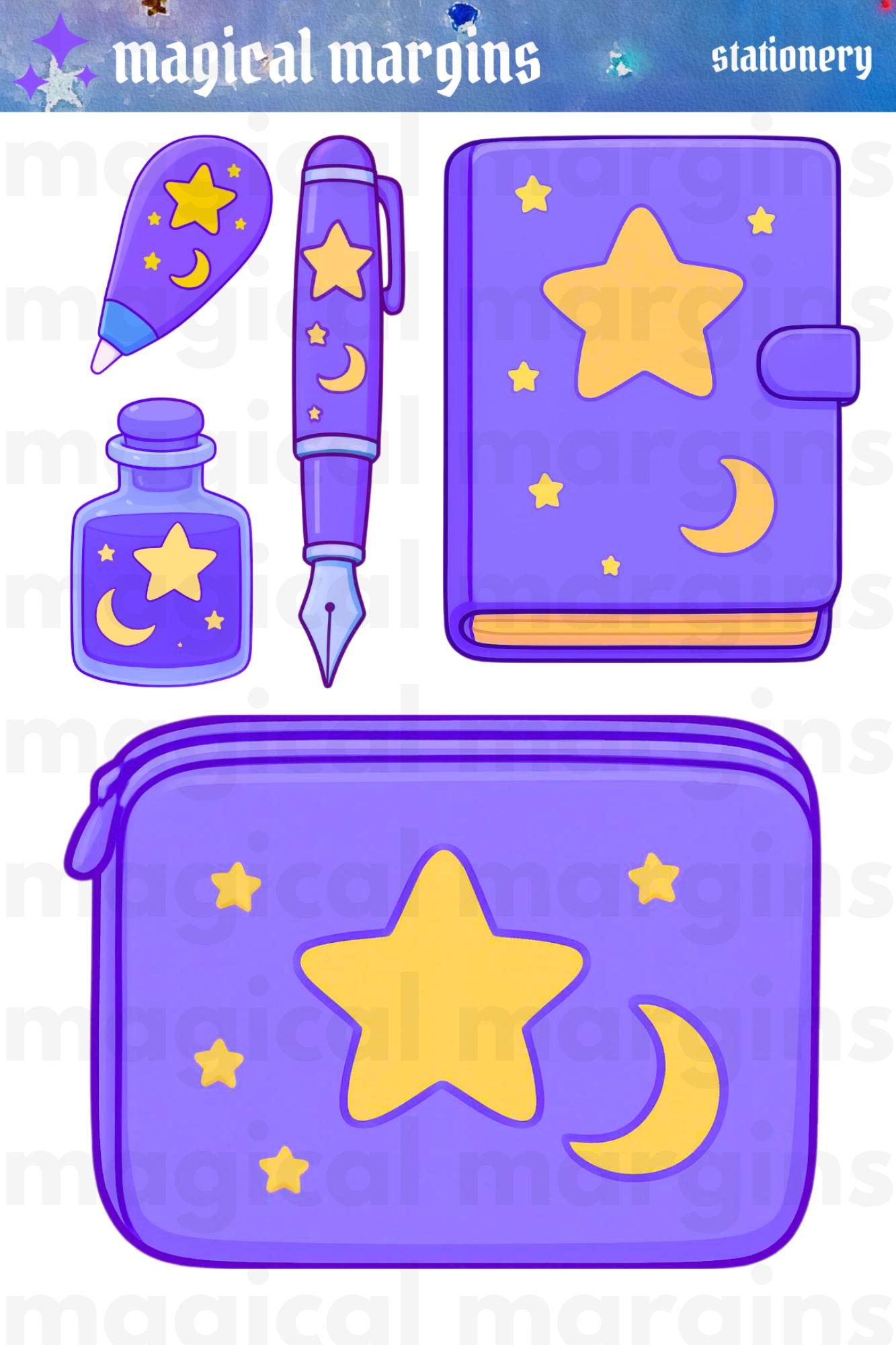 Magical Margins Stationery Junk Journal Sticker Sheet