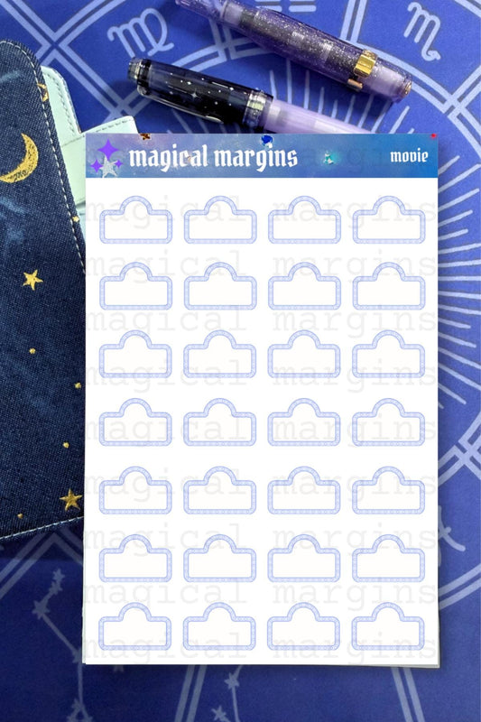 Movie Marquee Functional Planner Sticker Sheet