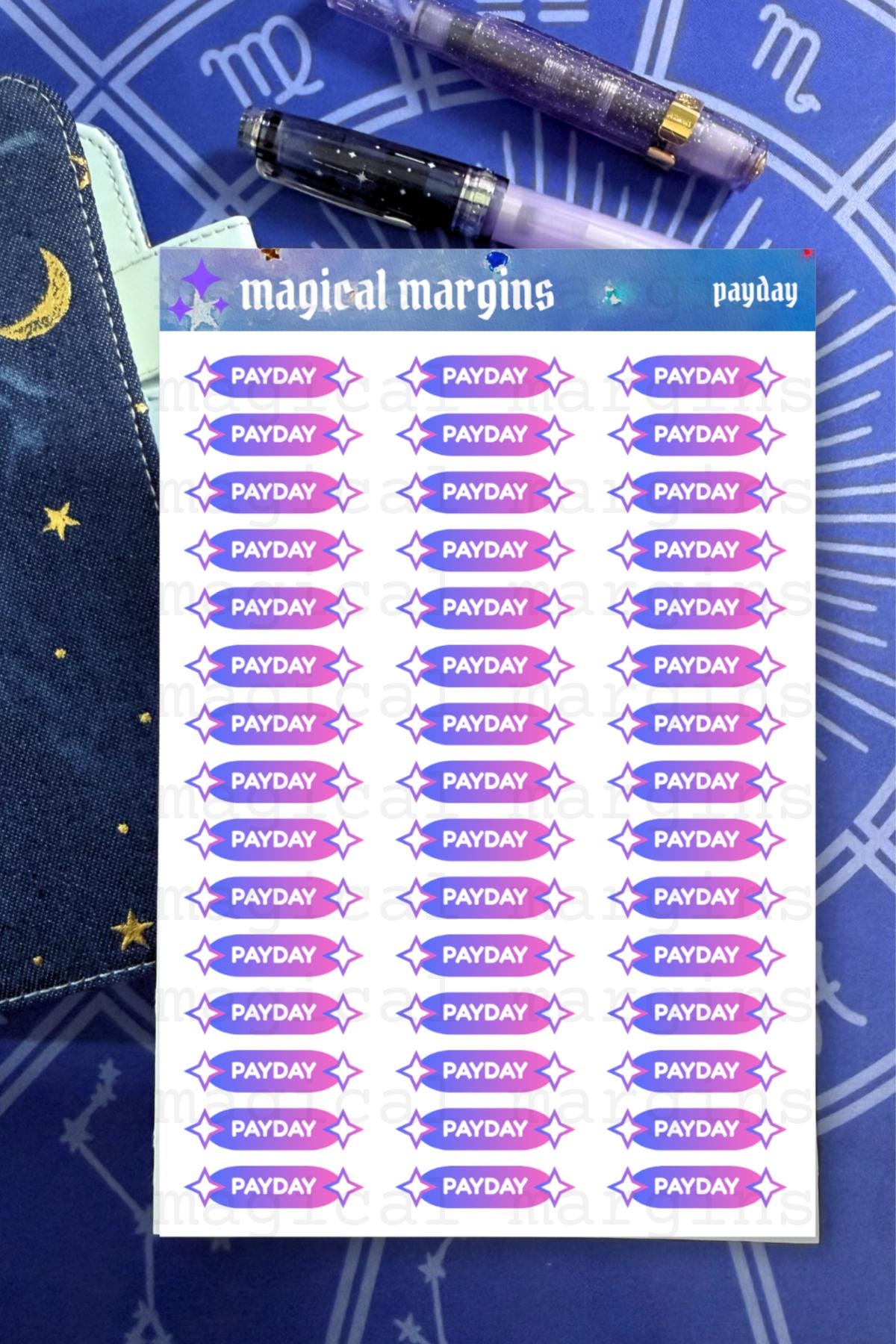 Payday Functional Planner Stickers