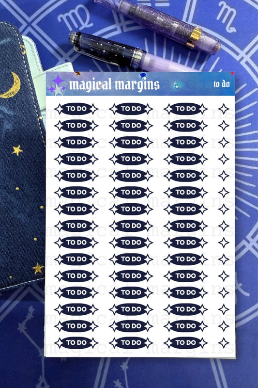 To Do Functional Planner Sticker Sheet