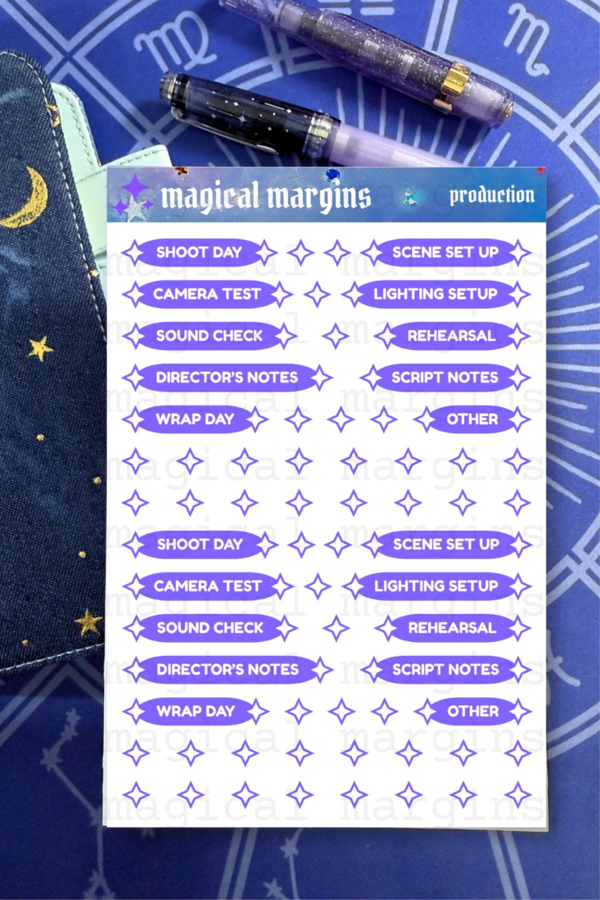 Production Functional Planner Sticker Sheet