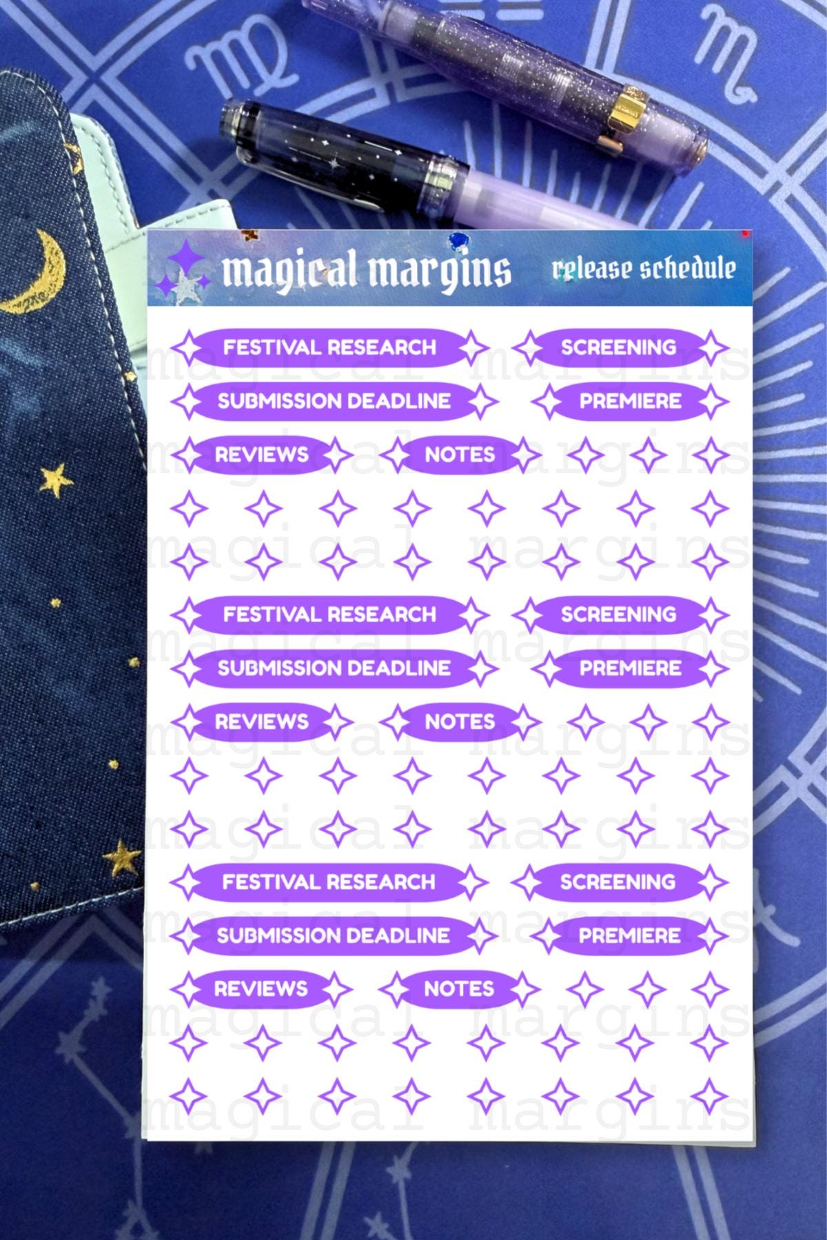 Release Schedule Functional Planner Sticker Sheet