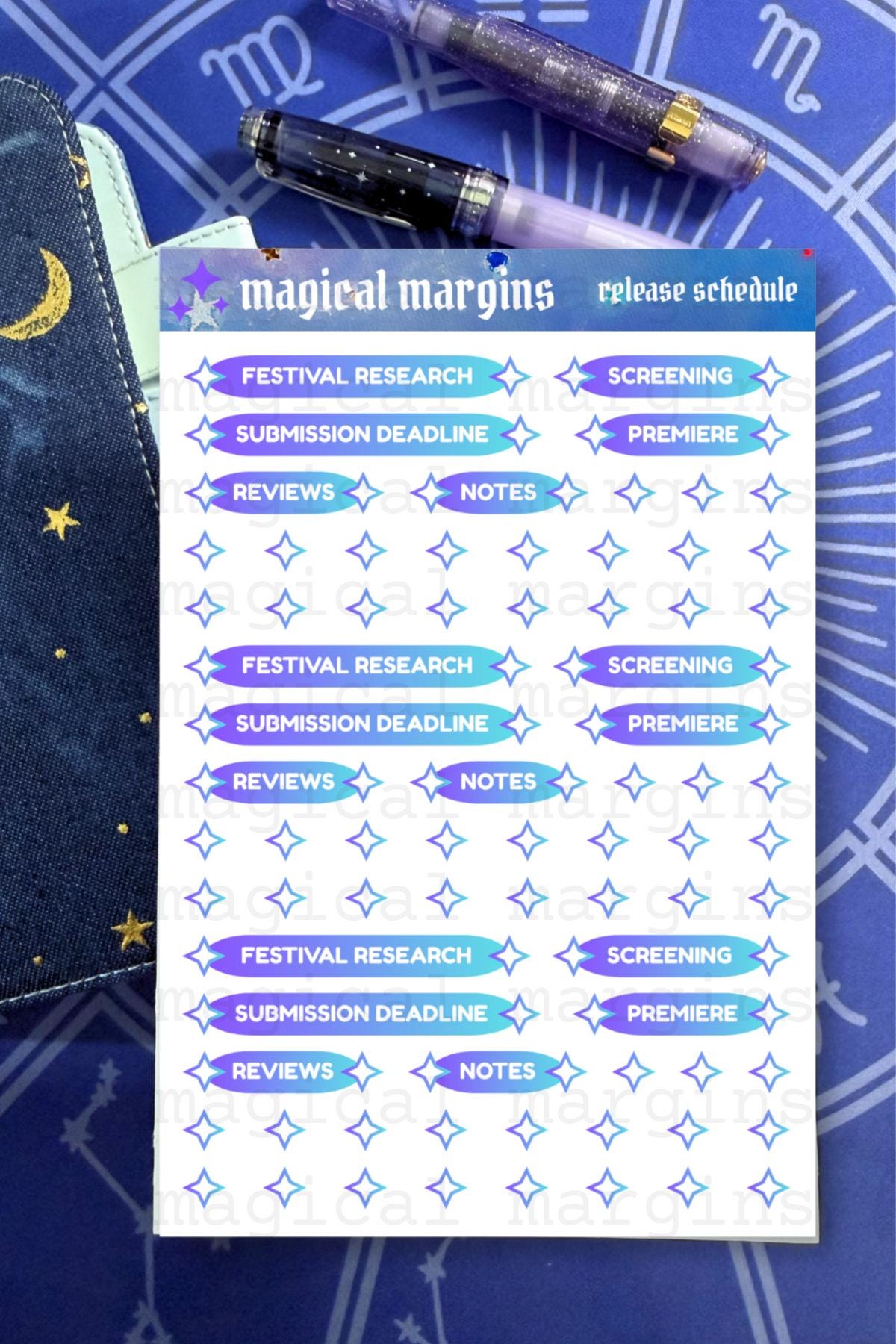 Release Schedule Functional Planner Sticker Sheet