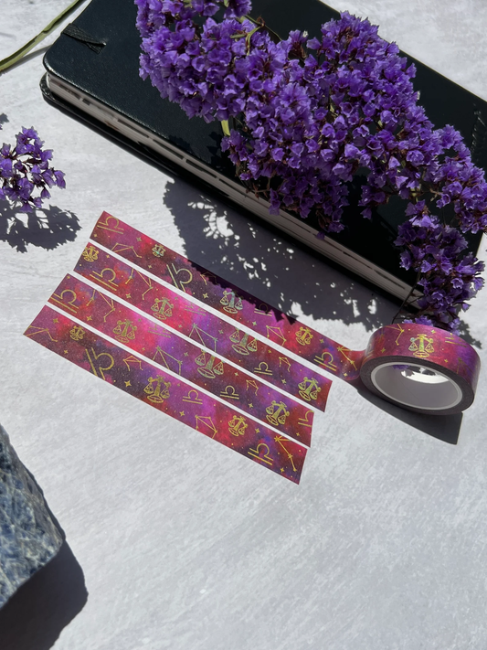 Libra Holographic Zodiac Washi Tape - Arch Michael