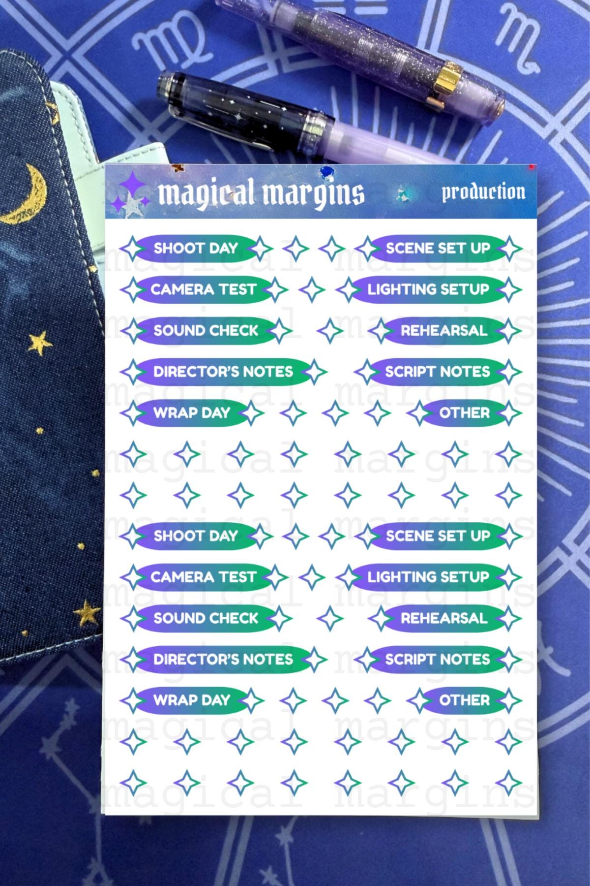 Production Functional Planner Sticker Sheet