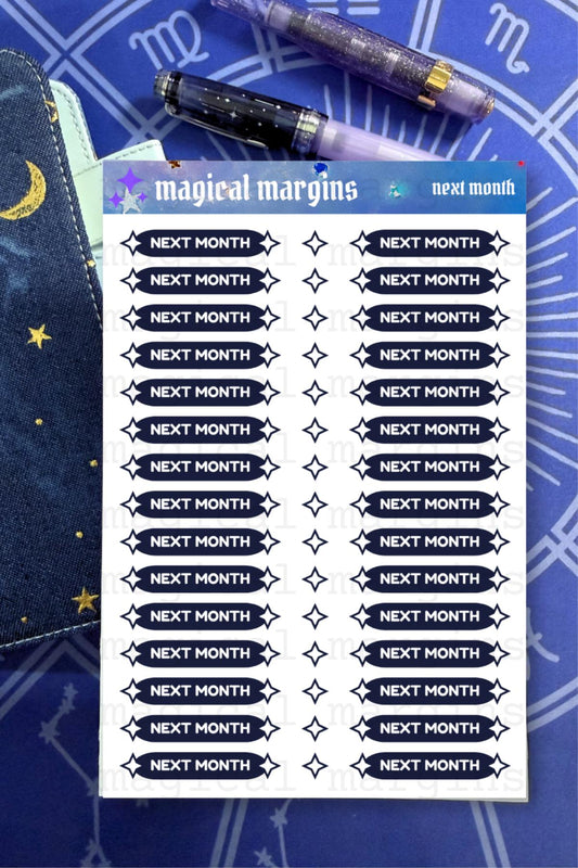 Next Month Functional Planner Sticker Sheet