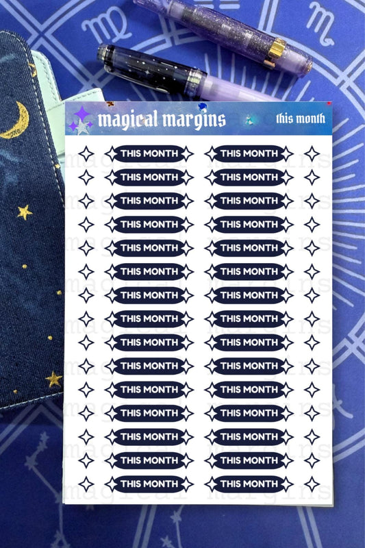 This Month Functional Planner Sticker Sheet