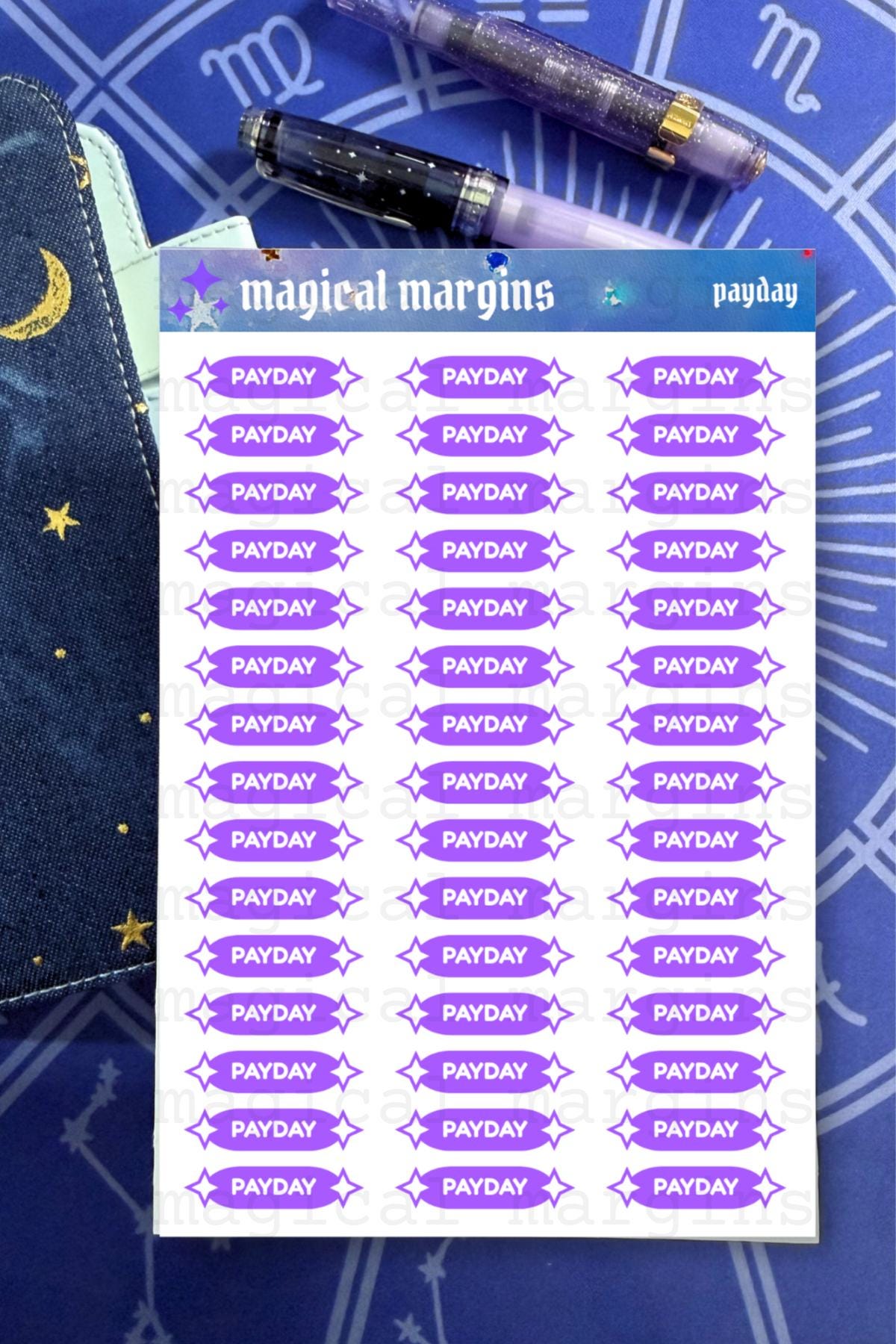 Payday Functional Planner Stickers