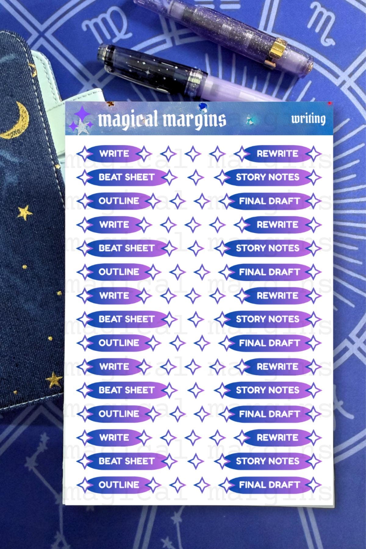 Writing Functional Planner Sticker Sheet