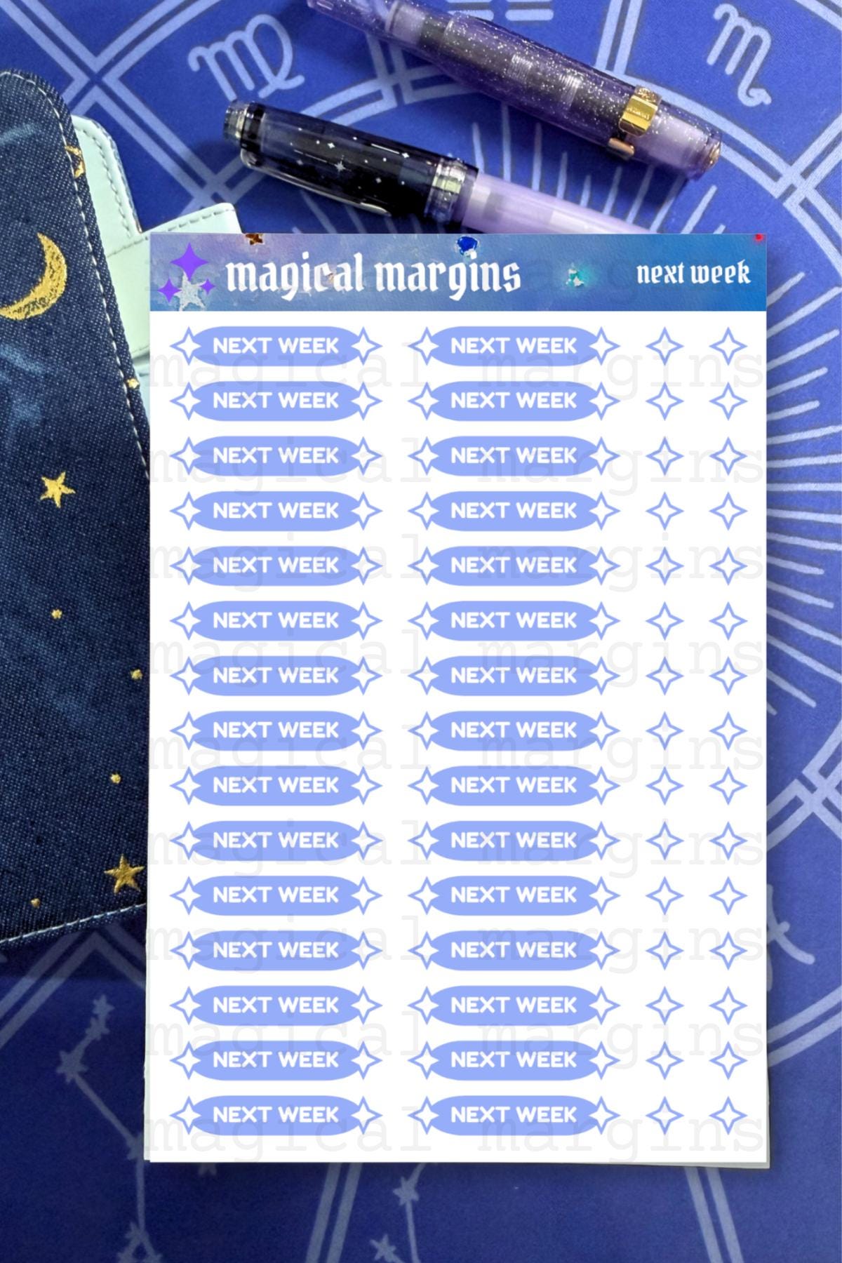 Next Week Functional Planner Sticker Sheet