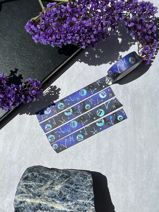 Pisces Holographic Zodiac Washi Tape - Arch Michael