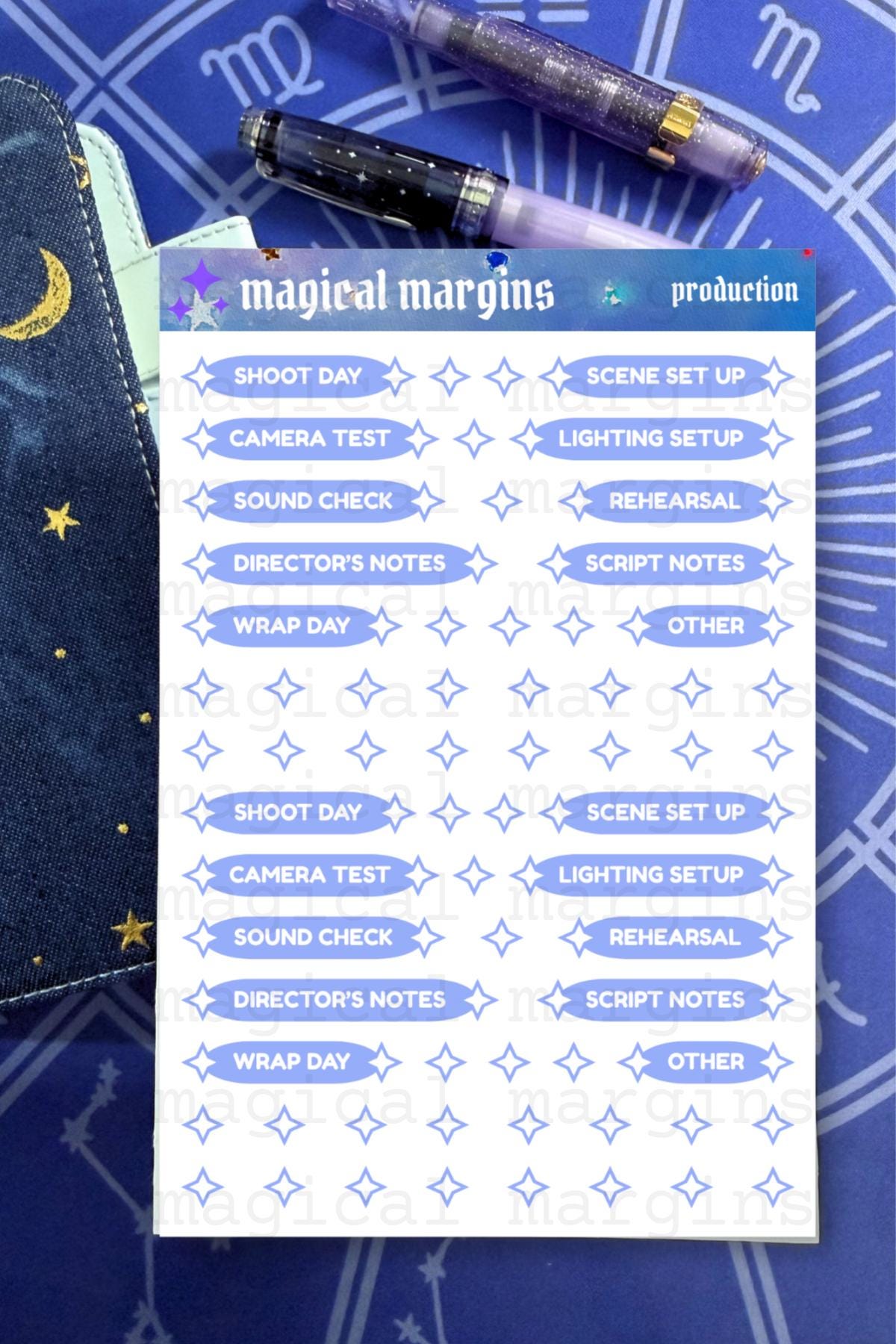 Production Functional Planner Sticker Sheet