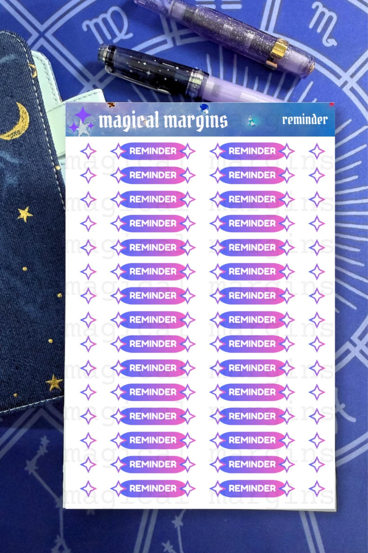 Reminder Functional Planner Sticker Sheet