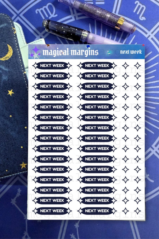 Next Week Functional Planner Sticker Sheet