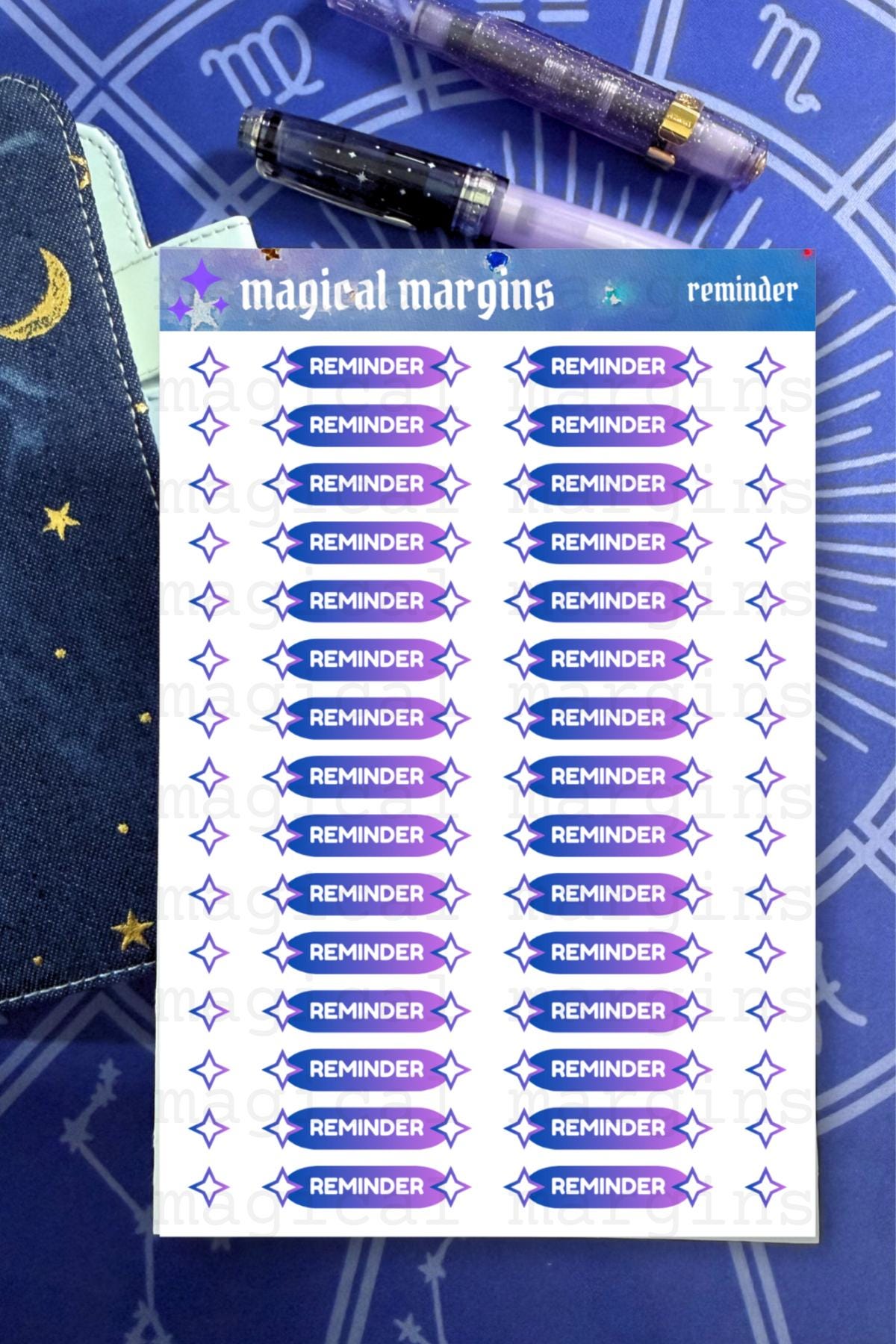 Reminder Functional Planner Sticker Sheet